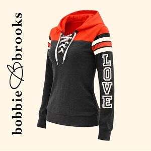 Bobbie Brooks Ladies Lace-Up Hoodie | Size L | Like New
